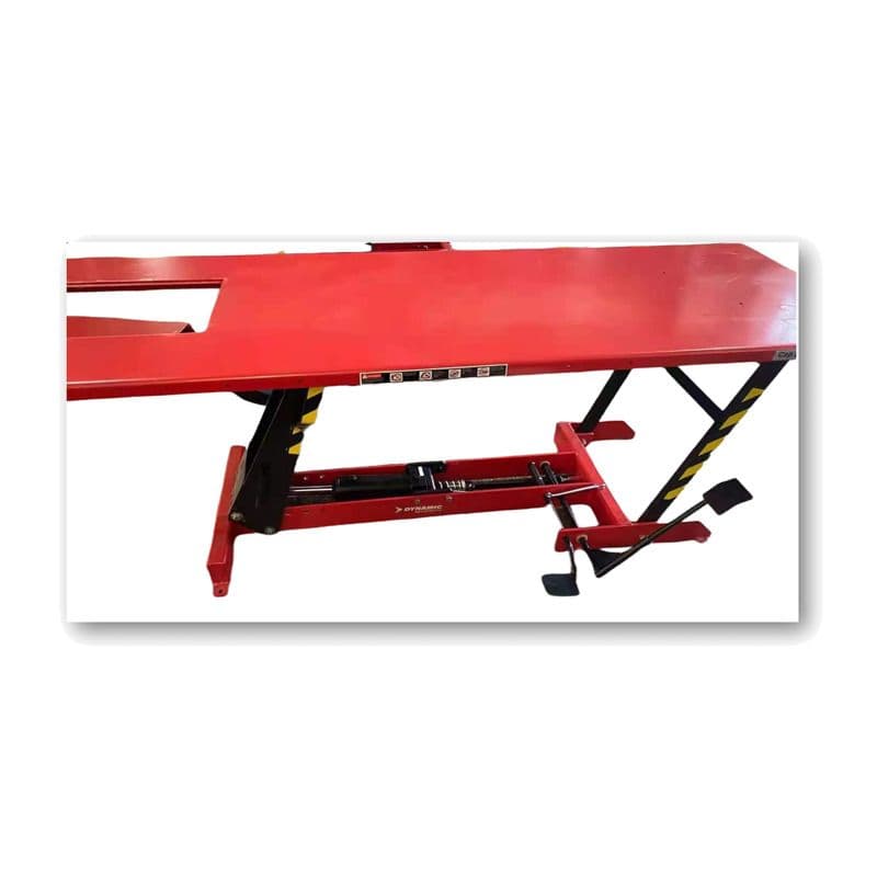 Banco Elevador De Moto Hidráulico 500kg - Rojo 2,2 X 0,7 Mt