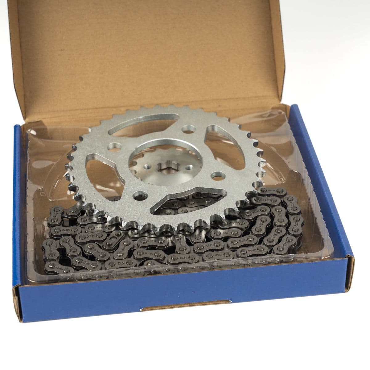 Kit Transmision Corona Cadena Piñon (15/38/428h-118) Mondial