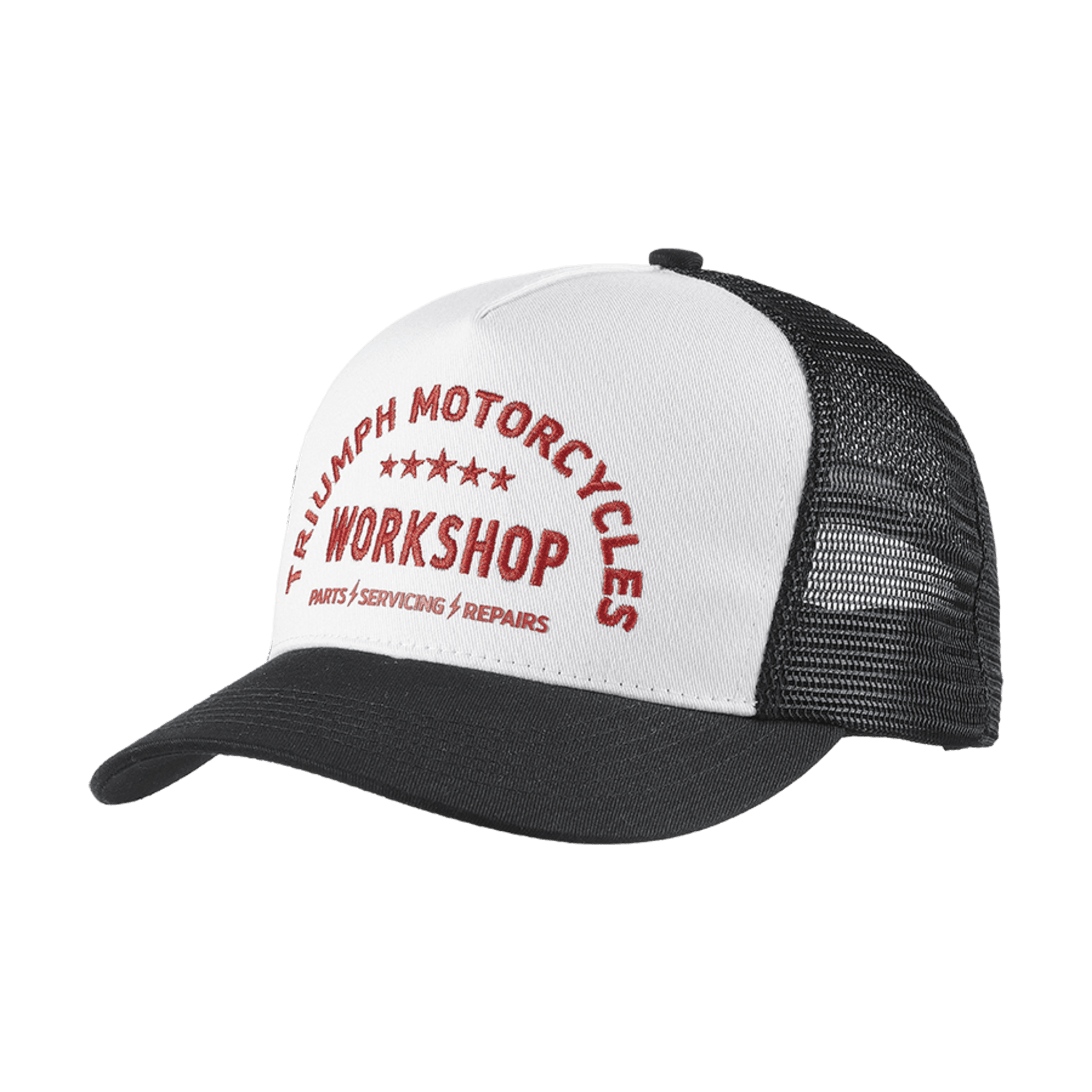 Gorra Trucker Workshop Hueso/negro Triumph Original