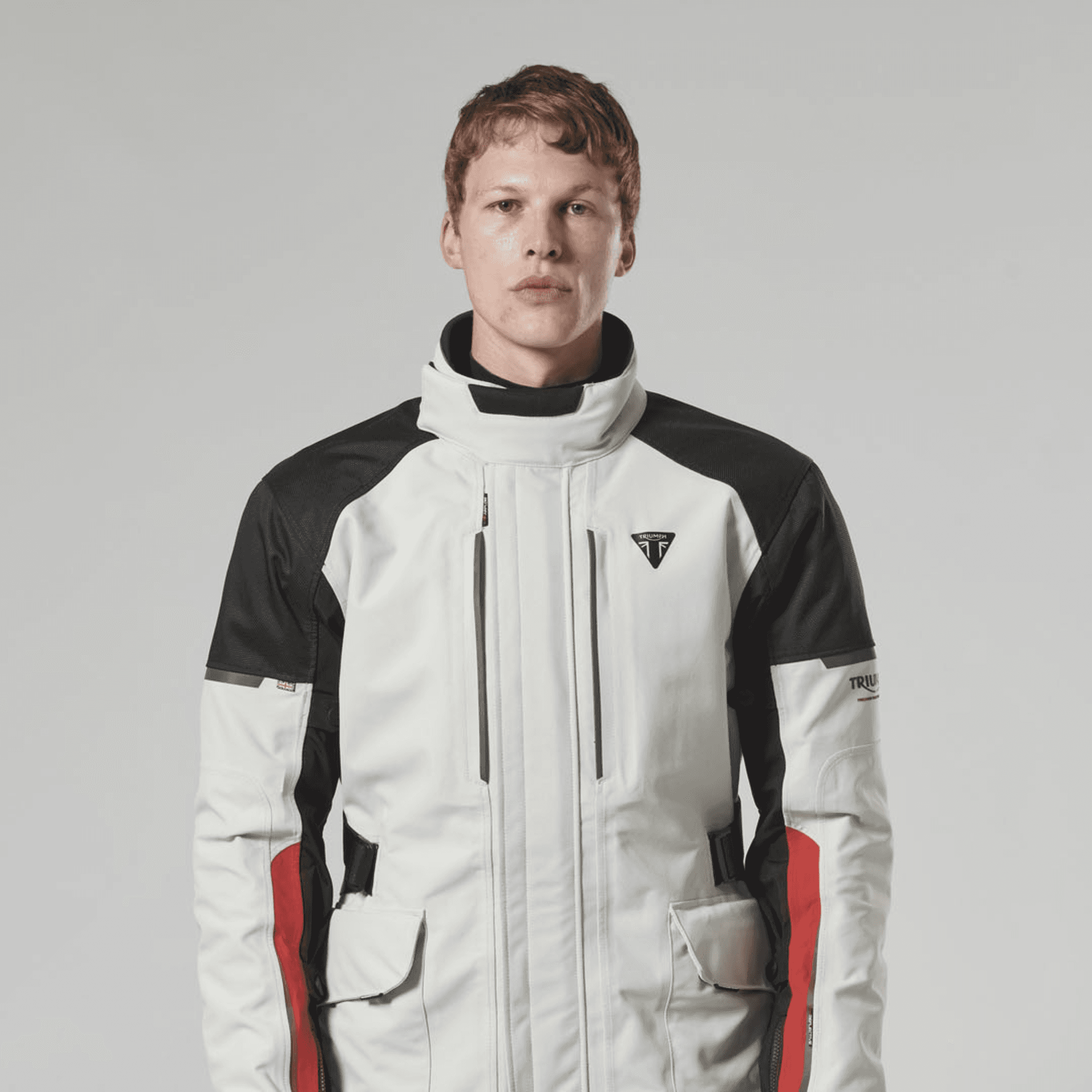 Campera Moto Proteccion Waterproof Gris Tourer Lite Triumph