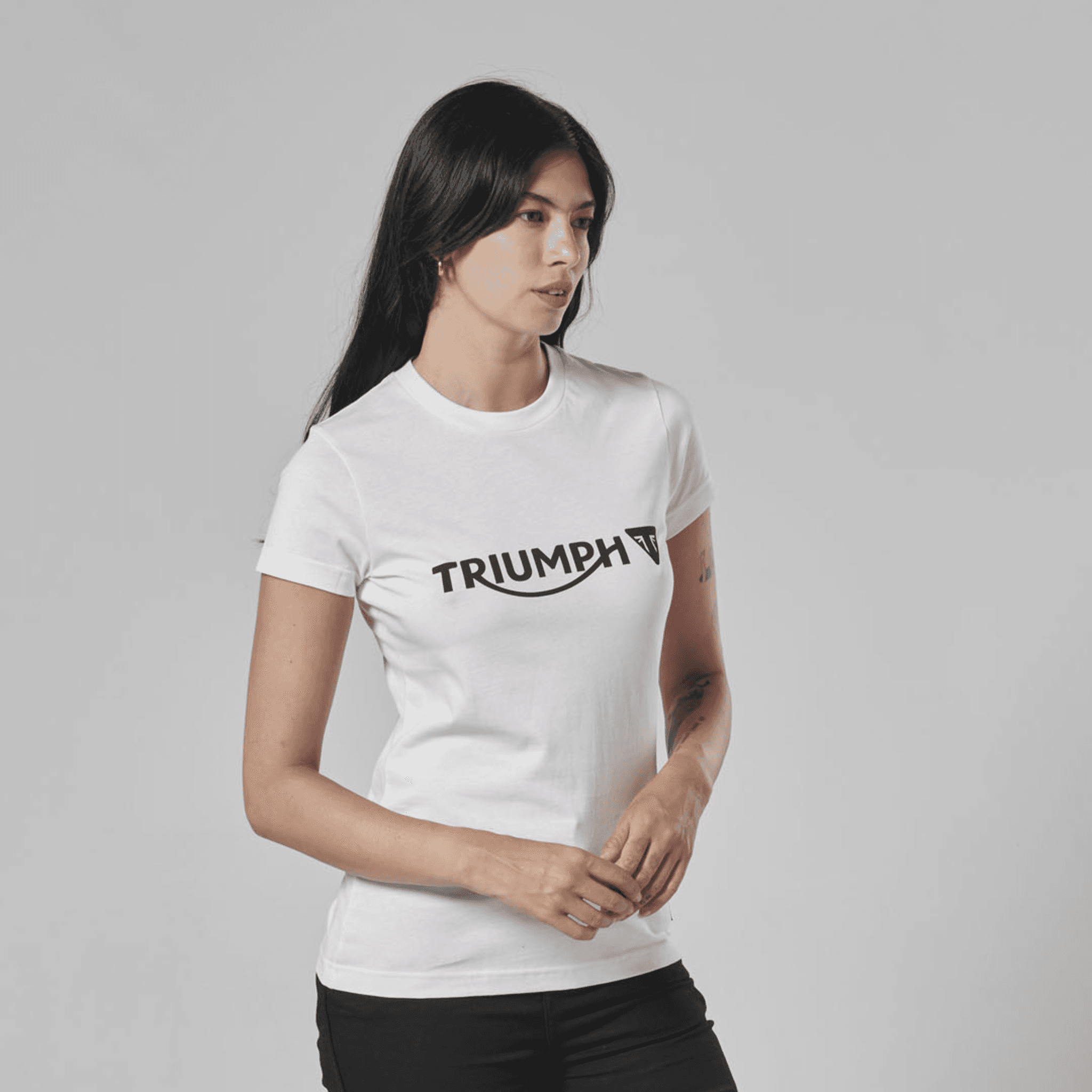 Remera Algodon Mujer Blanca Melrose Triumph Original